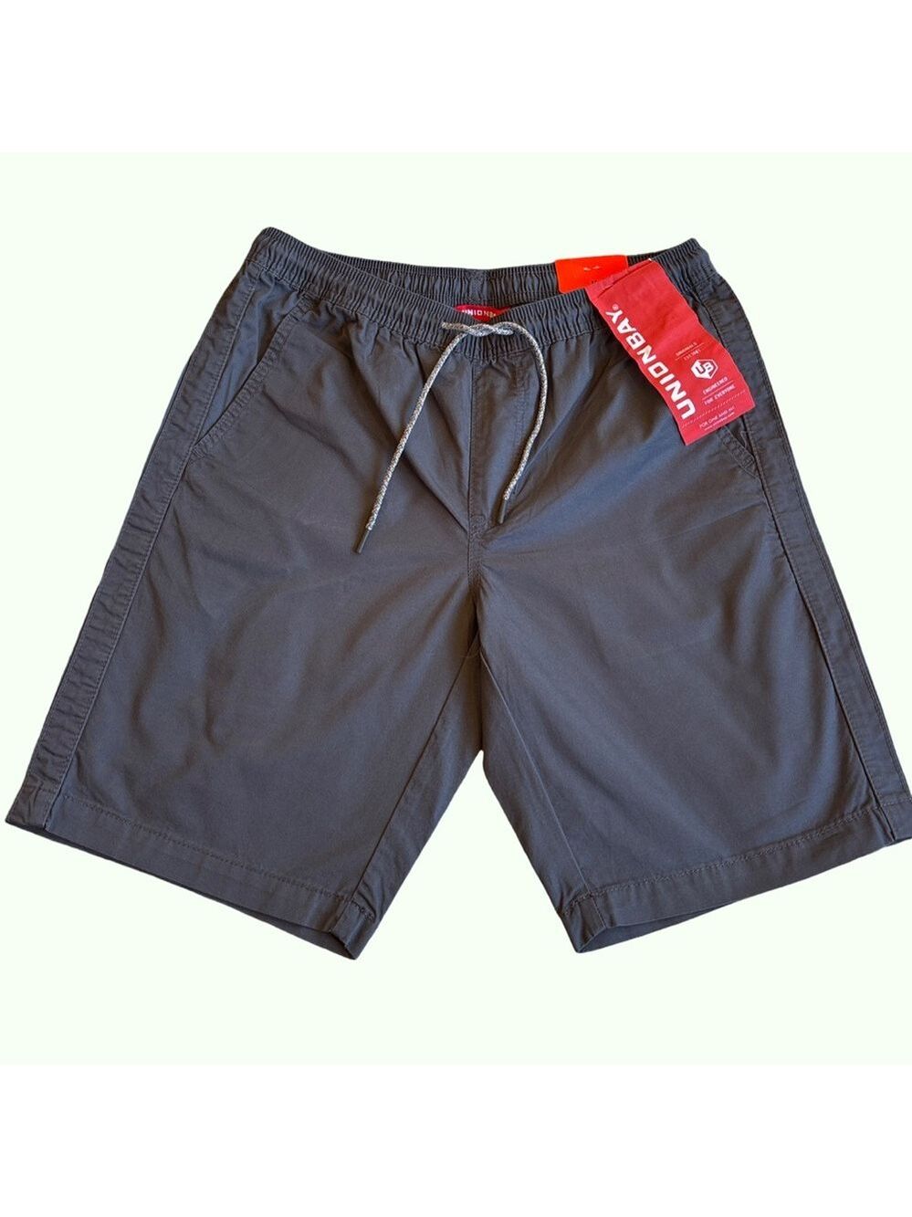 UNIONBAY Charcoal Gray Cotton Drawstring Shorts Medium NWT